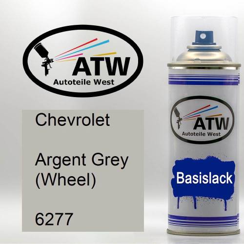 Chevrolet, Argent Grey (Wheel), 6277: 400ml Sprühdose, von ATW Autoteile West.